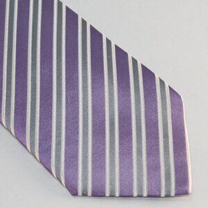 Extra Long Lanae Joy Silk Tie - Exclusive Private Label - Lavender Silver NEW